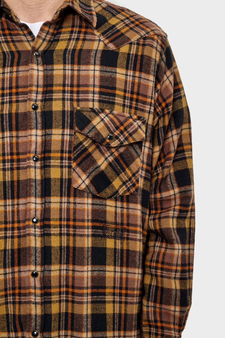 Shirt OD PLAID WESTERN SHIRT dark olive