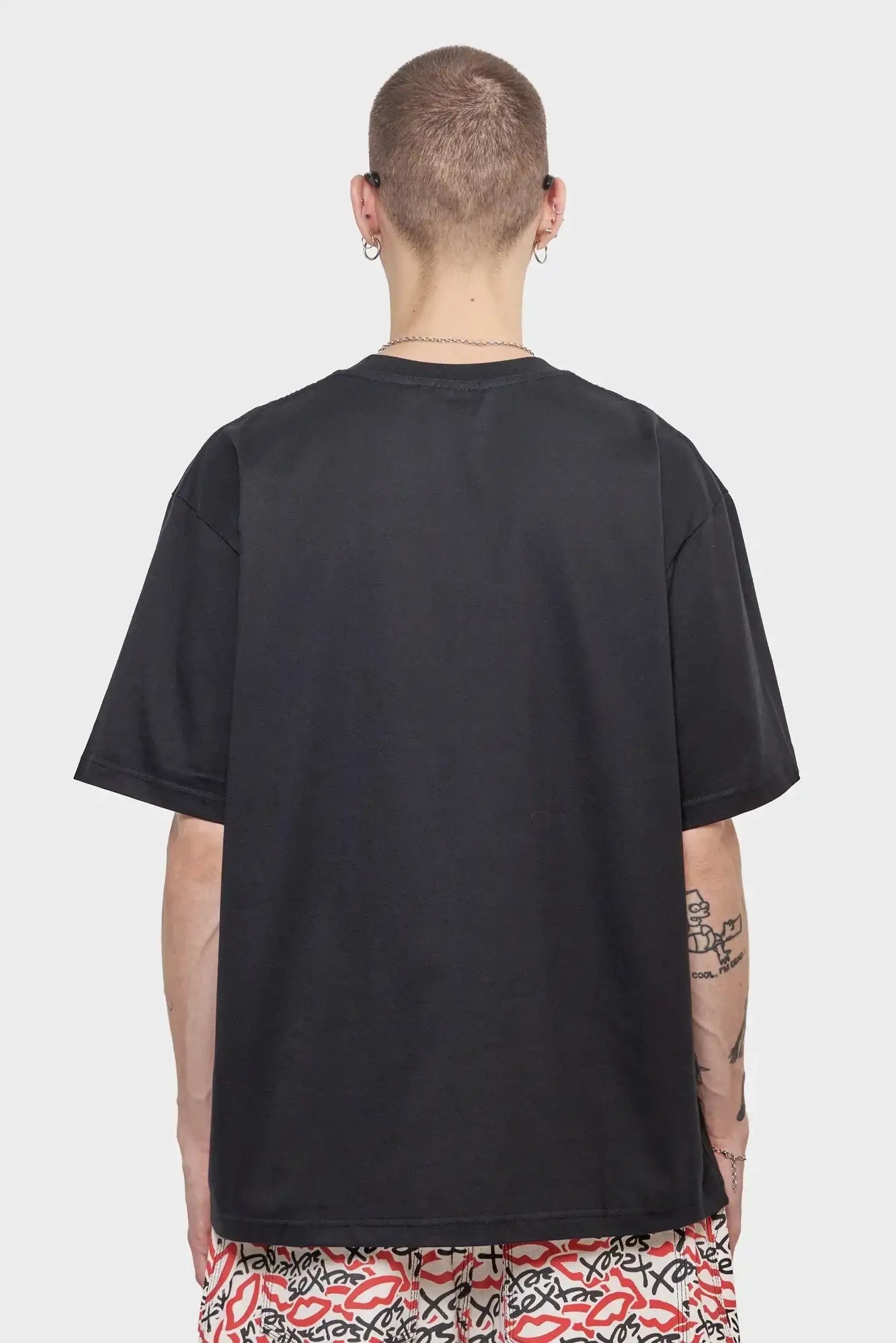 meskie#@Koszulka MINI EMBROIDERED LOGO czarna