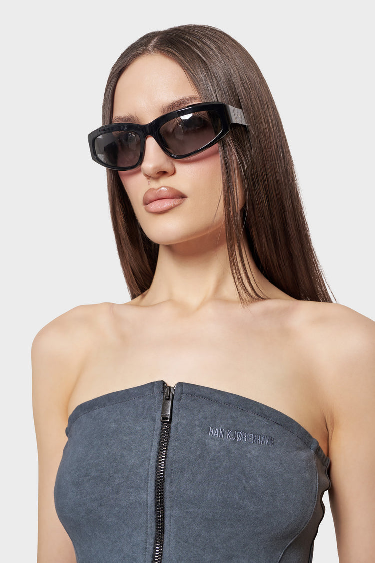 Top JERSEY TUBE TOP szary