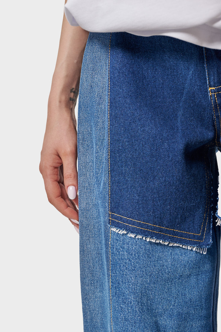 REWORKED BLUE JEANS blue trousers