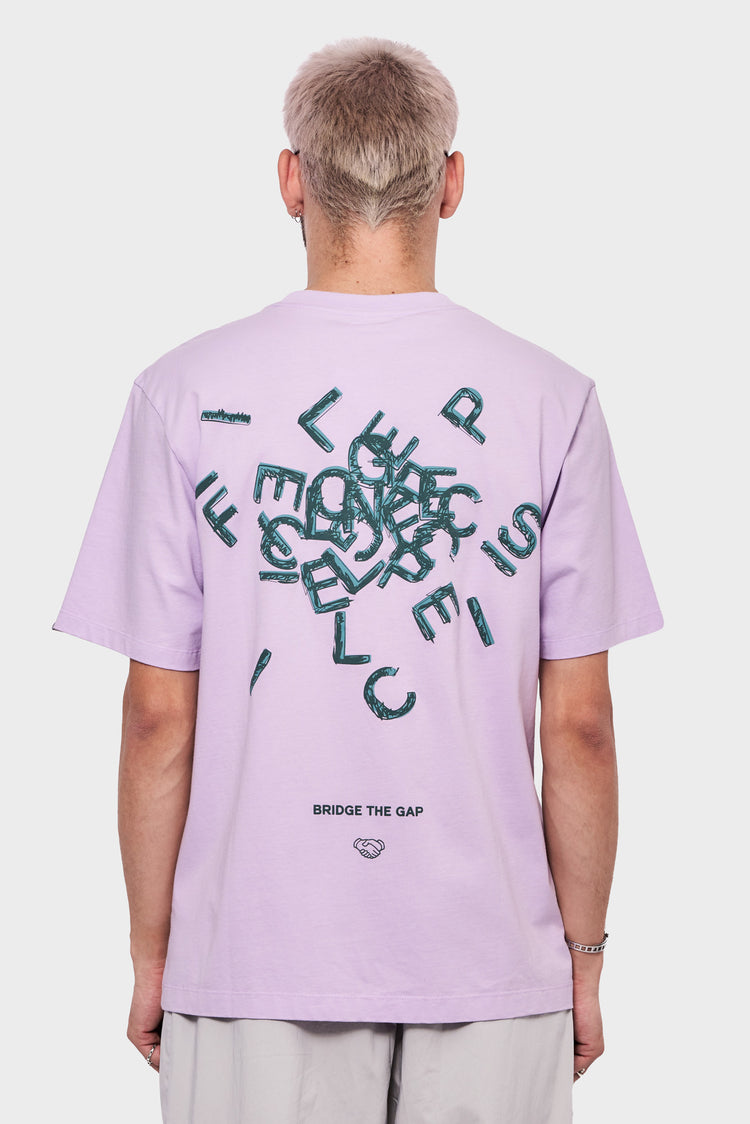 meskie#@Koszulka ALPHABET liliowa