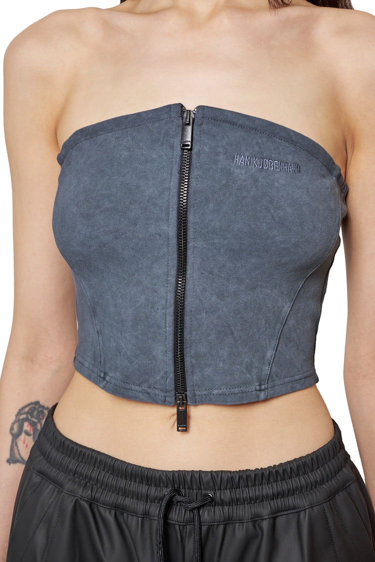 Top JERSEY TUBE TOP szary