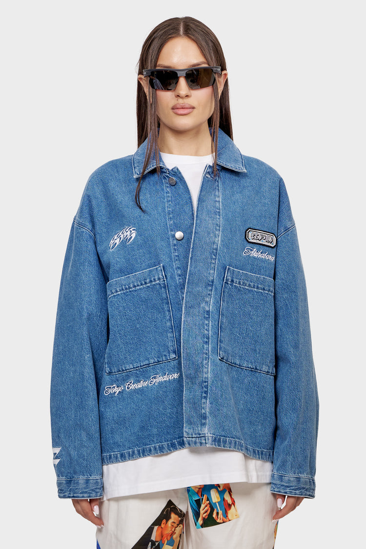 damskie#@Kurtka OSHINO UNIFORM JACKET niebieska