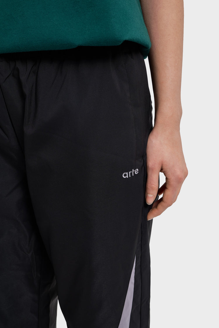 TWO-TONE TRACKSUIT PANTS black