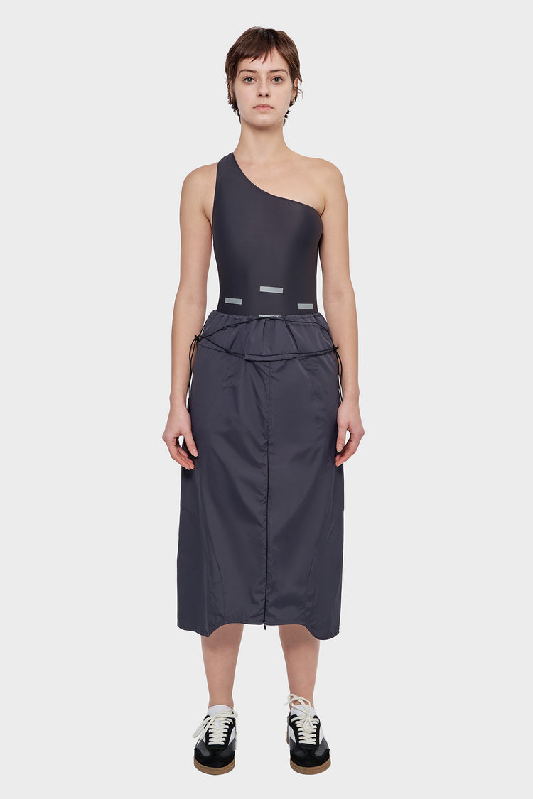 Spódnica SKIRT LONG SHELL ciemnoszara