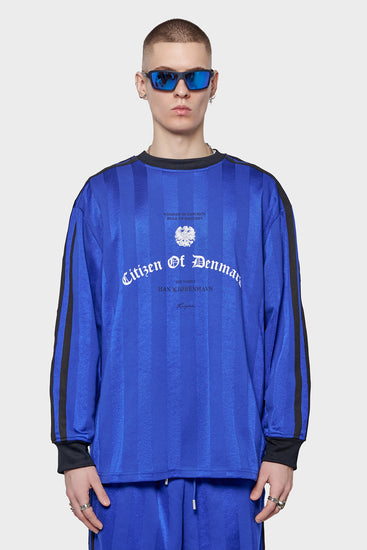meskie#@Longsleeve FOOTBALL JERSEY niebieski