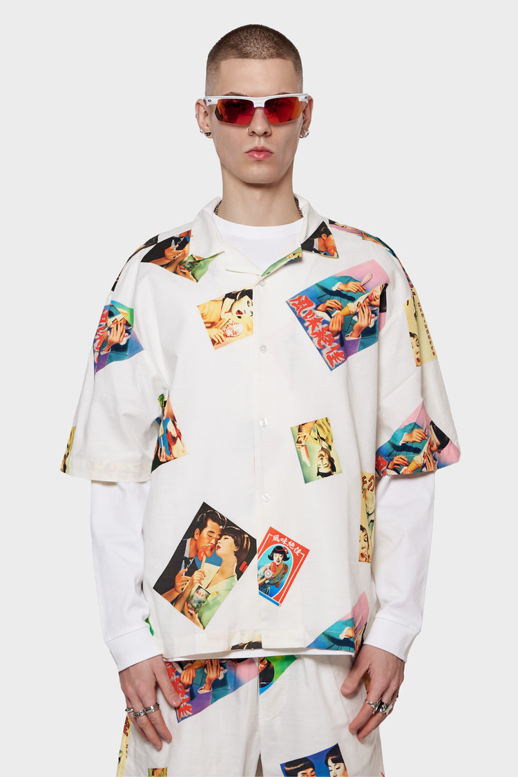 meskie#@Koszula AISUKURIMU SHIRT SS multikolorowa