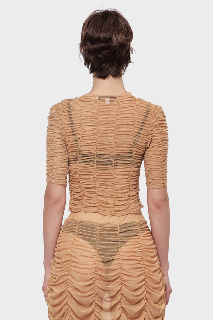 Top MESH DRAPE beige
