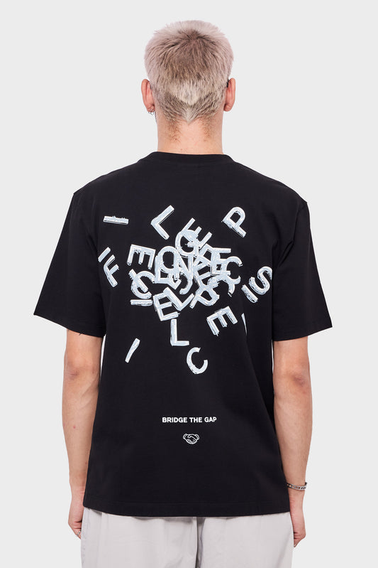 meskie#@Koszulka ALPHABET czarna
