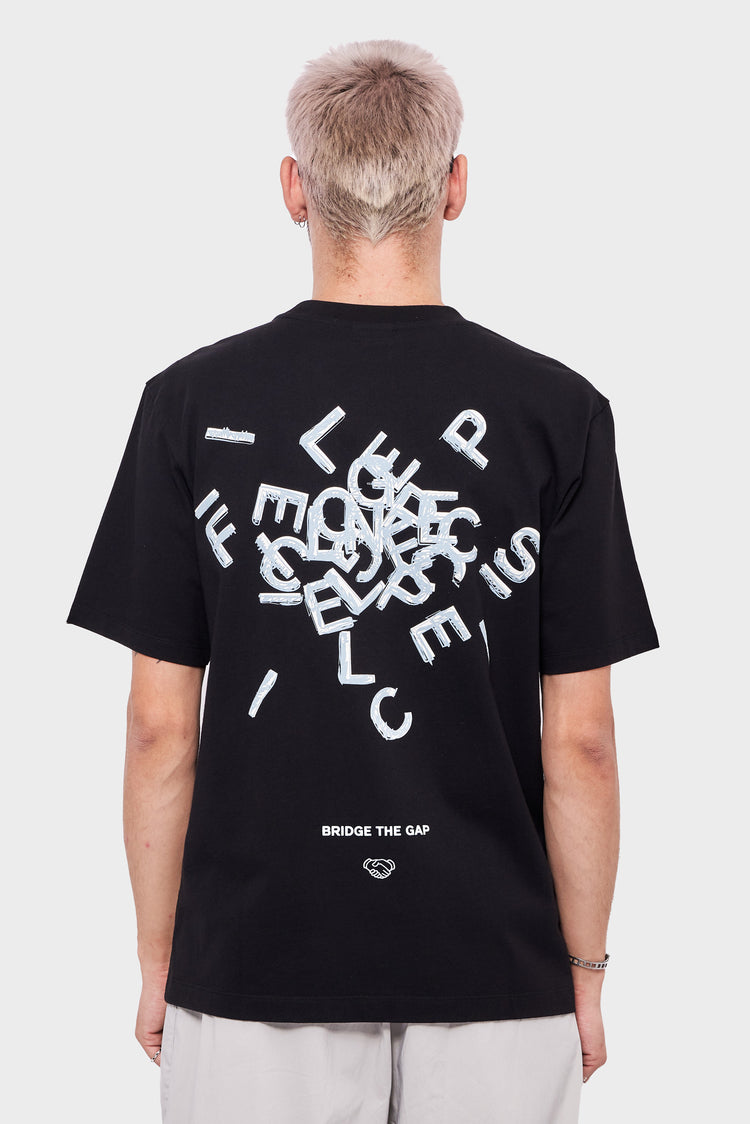 meskie#@Koszulka ALPHABET czarna