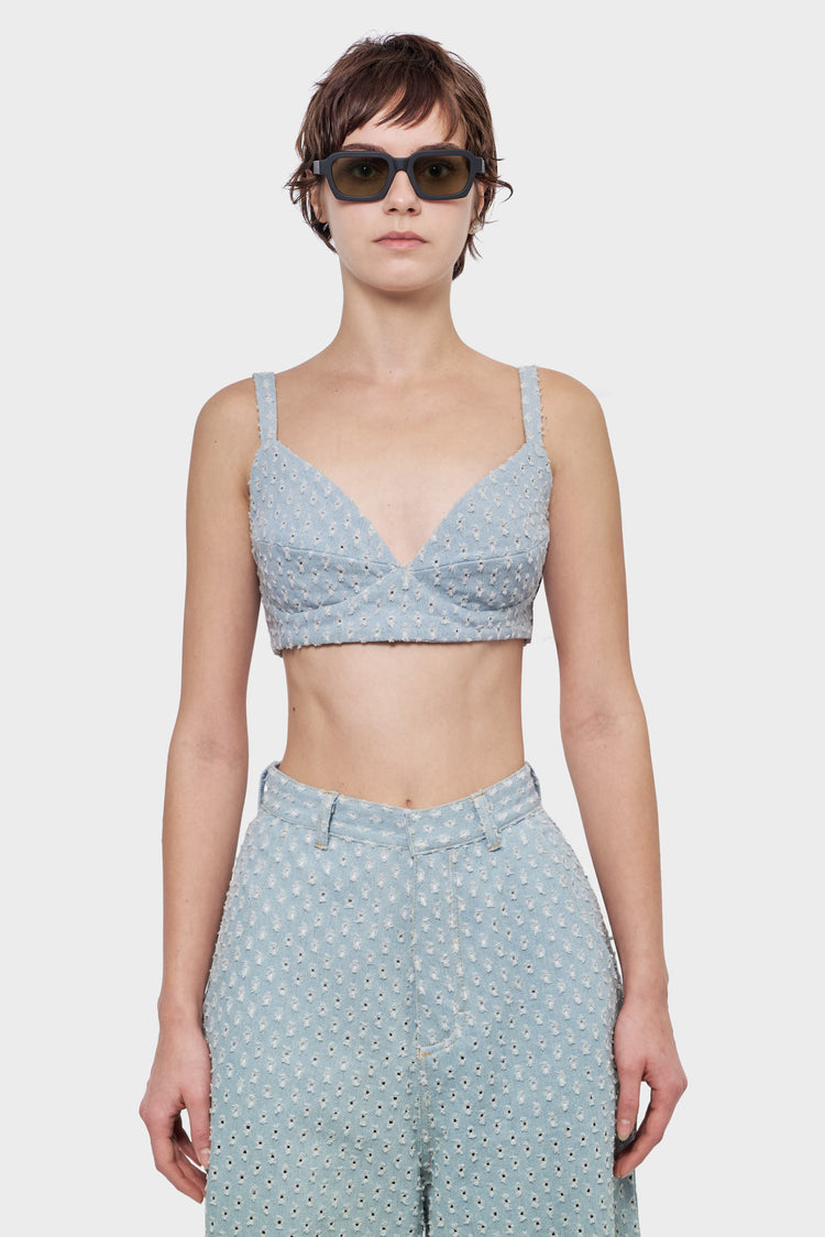 Top DENIM light blue