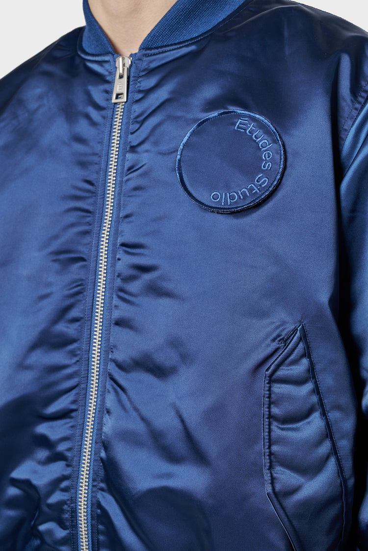 NYLON BOMBER jacket navy blue