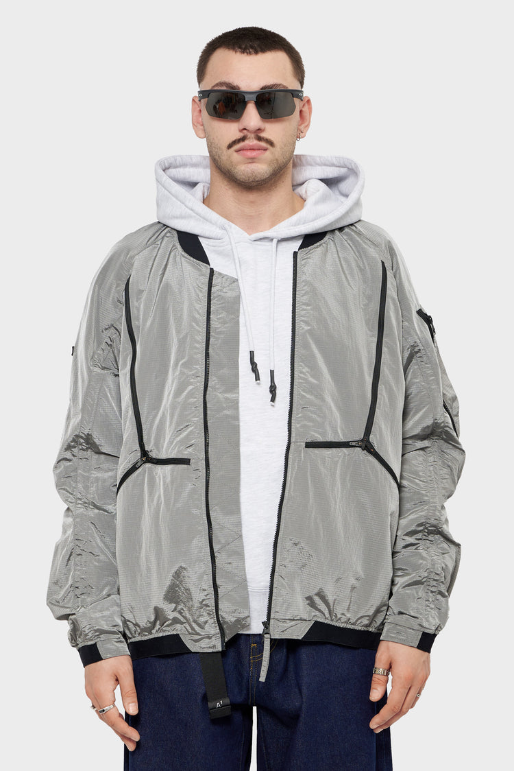 meskie#@Kurtka TRIANGLE BOMBER szara