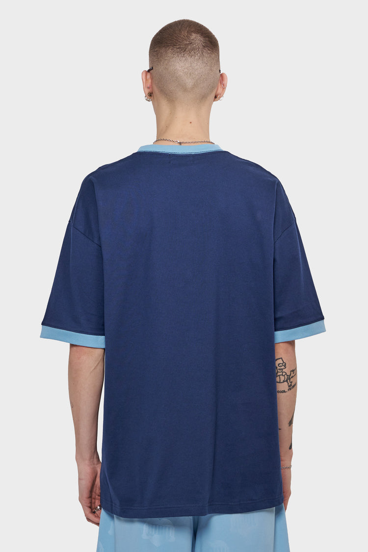 STORE ADDRESS RINGER navy blue T-shirt