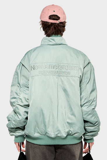 damskie#@Kurtka BOMBER JACKET zielona