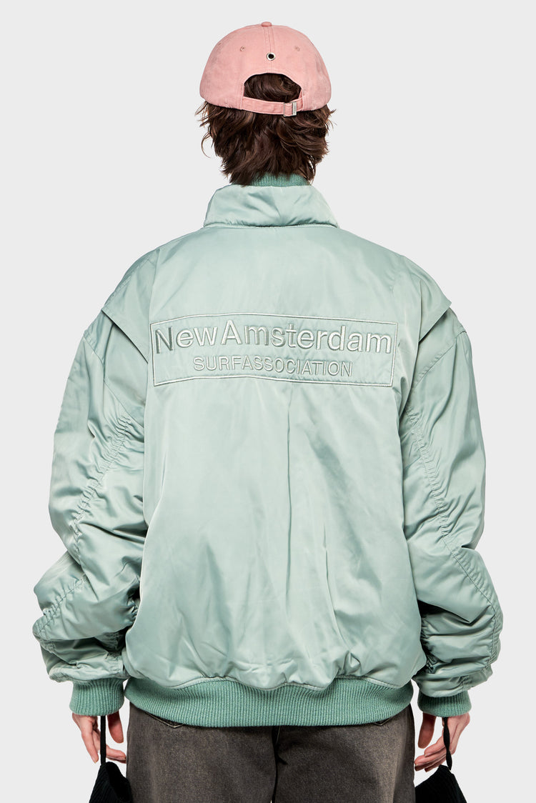 damskie#@Kurtka BOMBER JACKET zielona