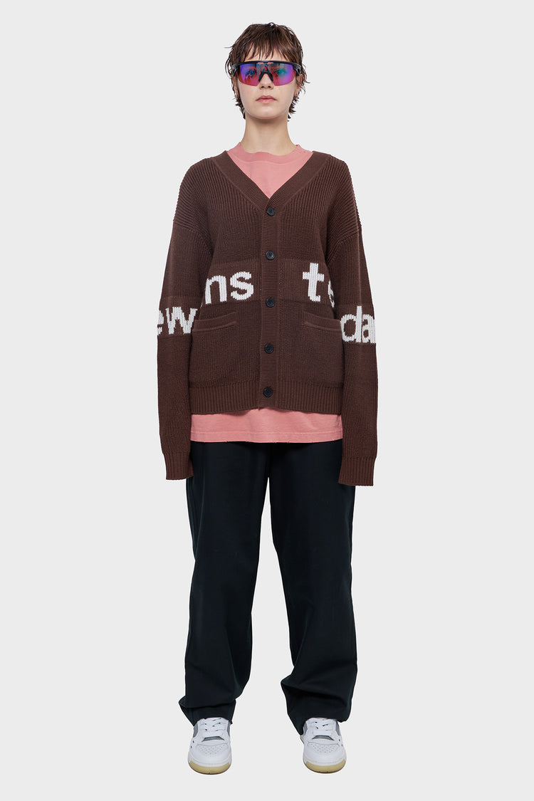 damskie#@Sweter CARDIGAN brązowy