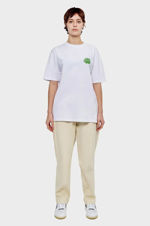 damskie#@Koszulka LOGO TEE biało-zielona