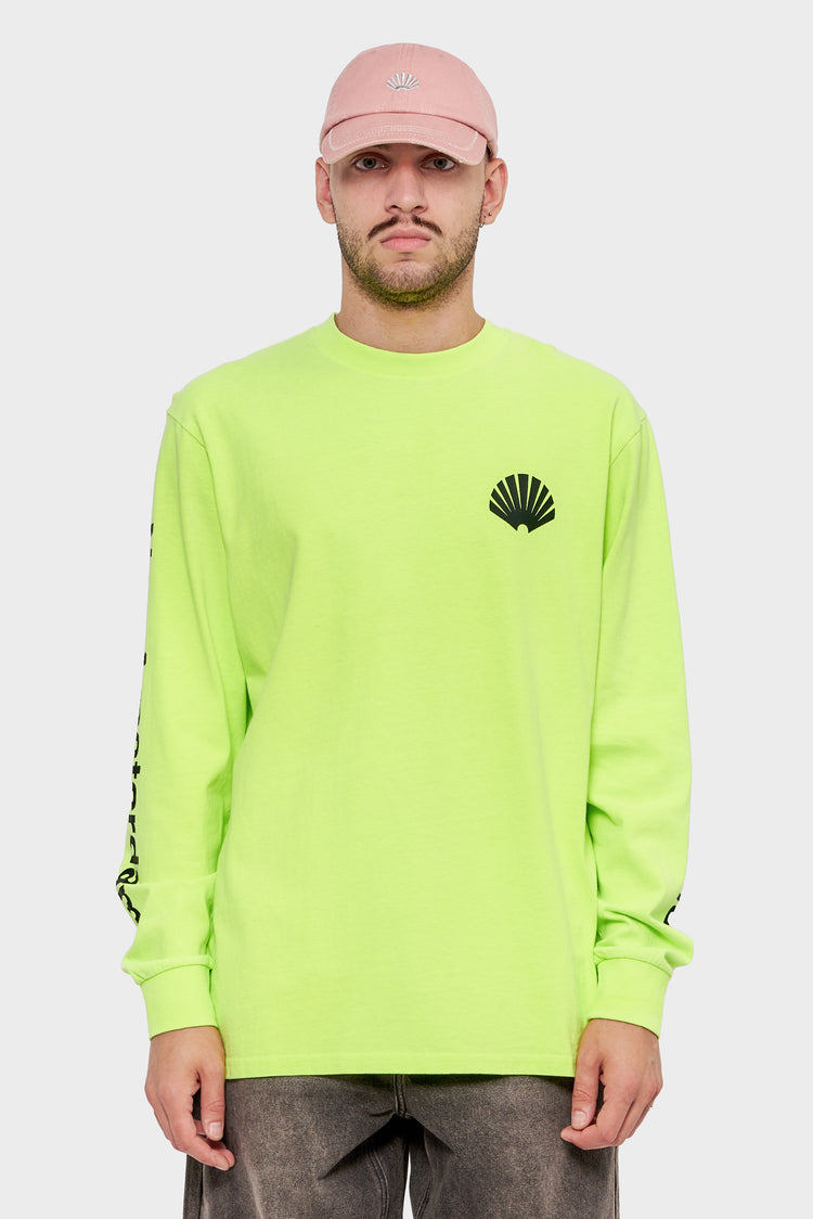 meskie#@Longsleeve LOGO neonowo żółty