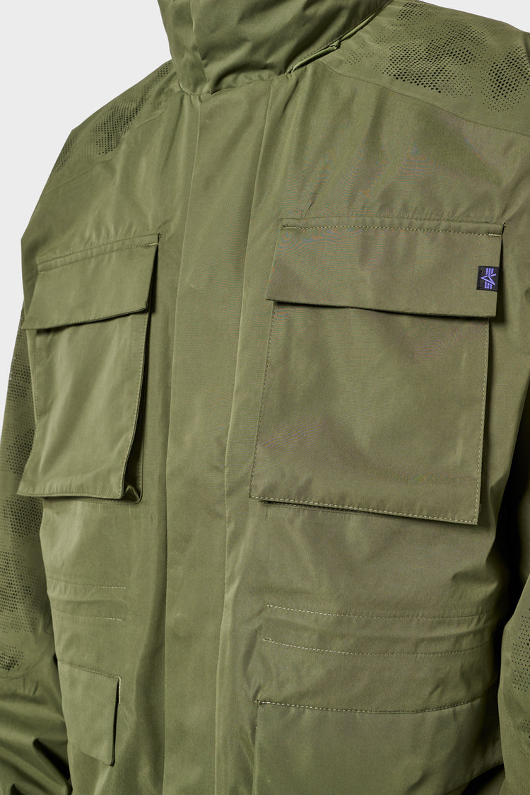 LASER CUT FIELD jacket green
