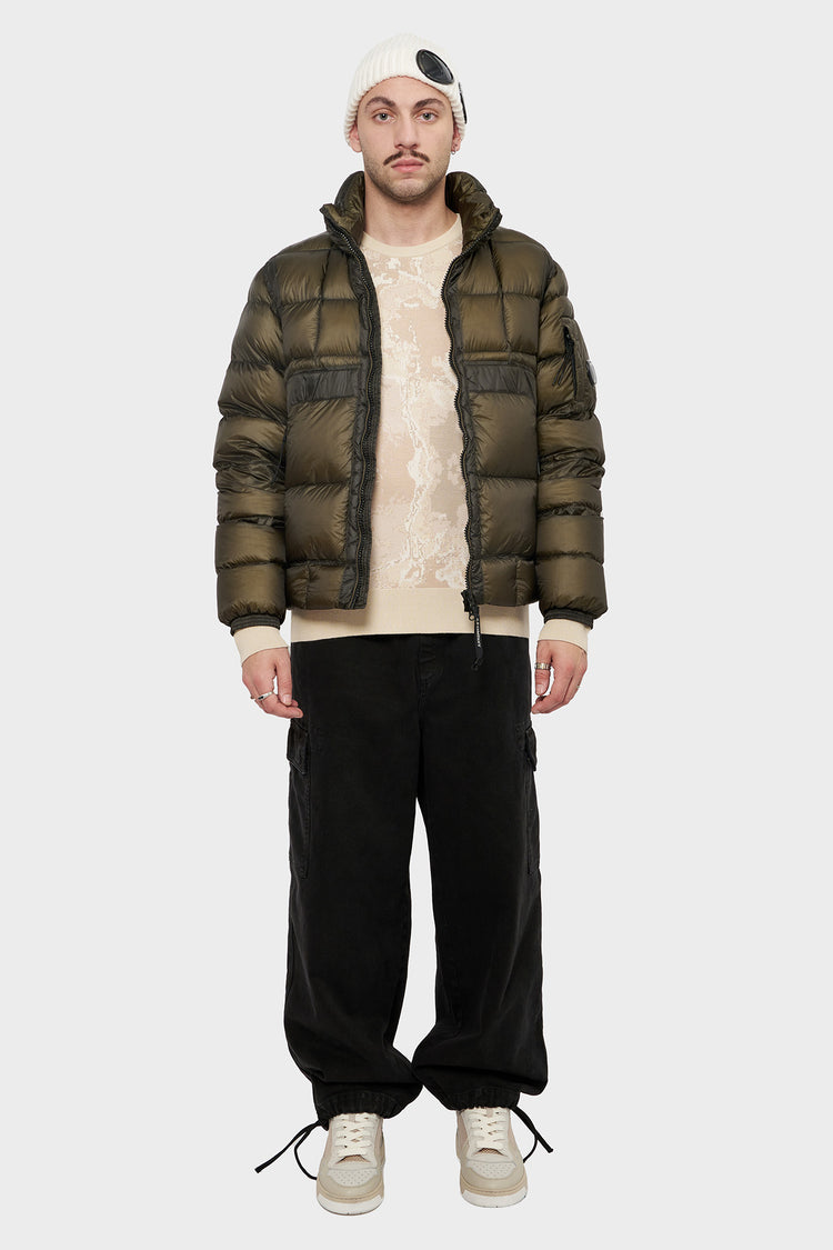 meskie#@Kurtka HOODED SHORT DOWN zielona