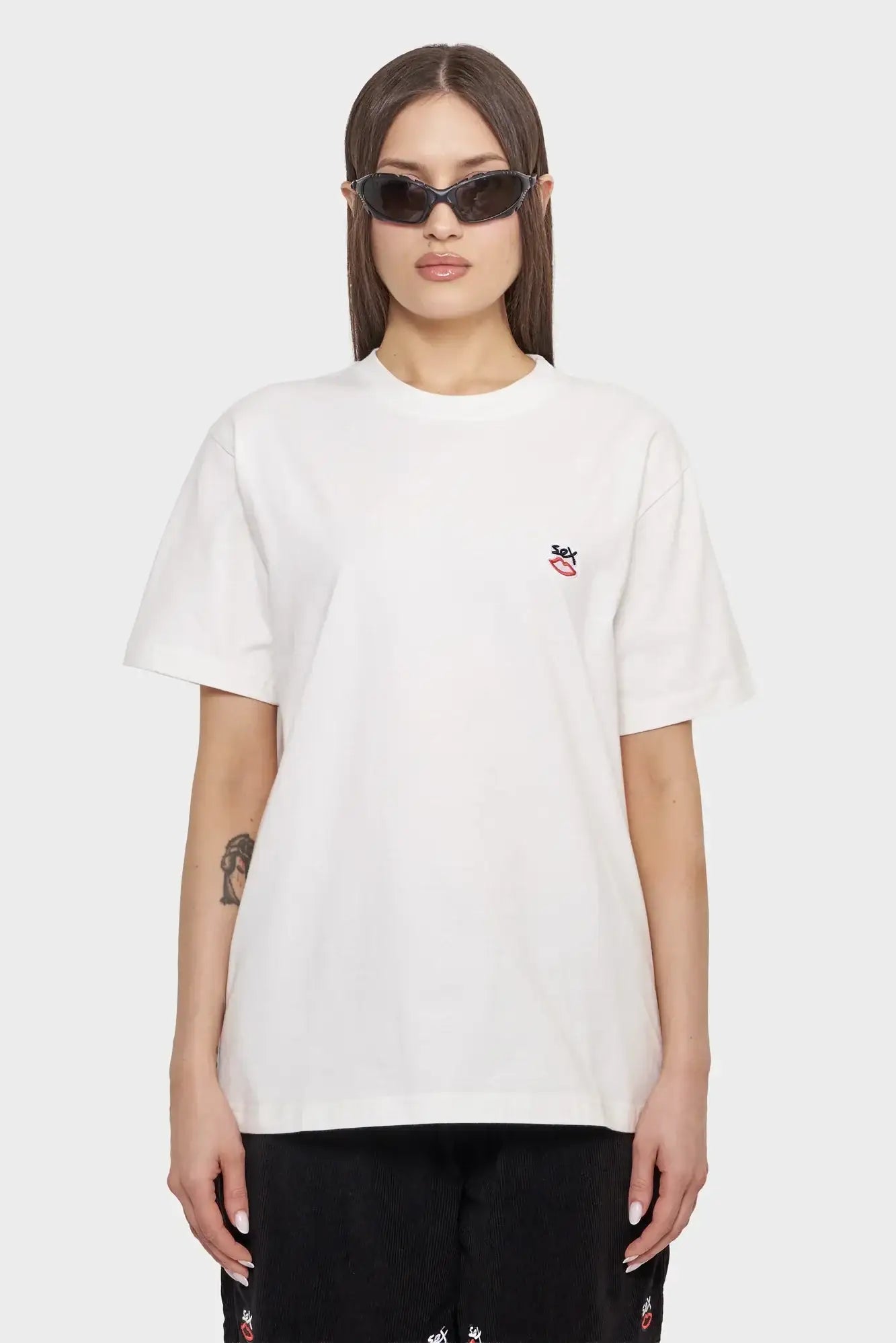 Koszulka MINI EMBROIDERED LOGO biała