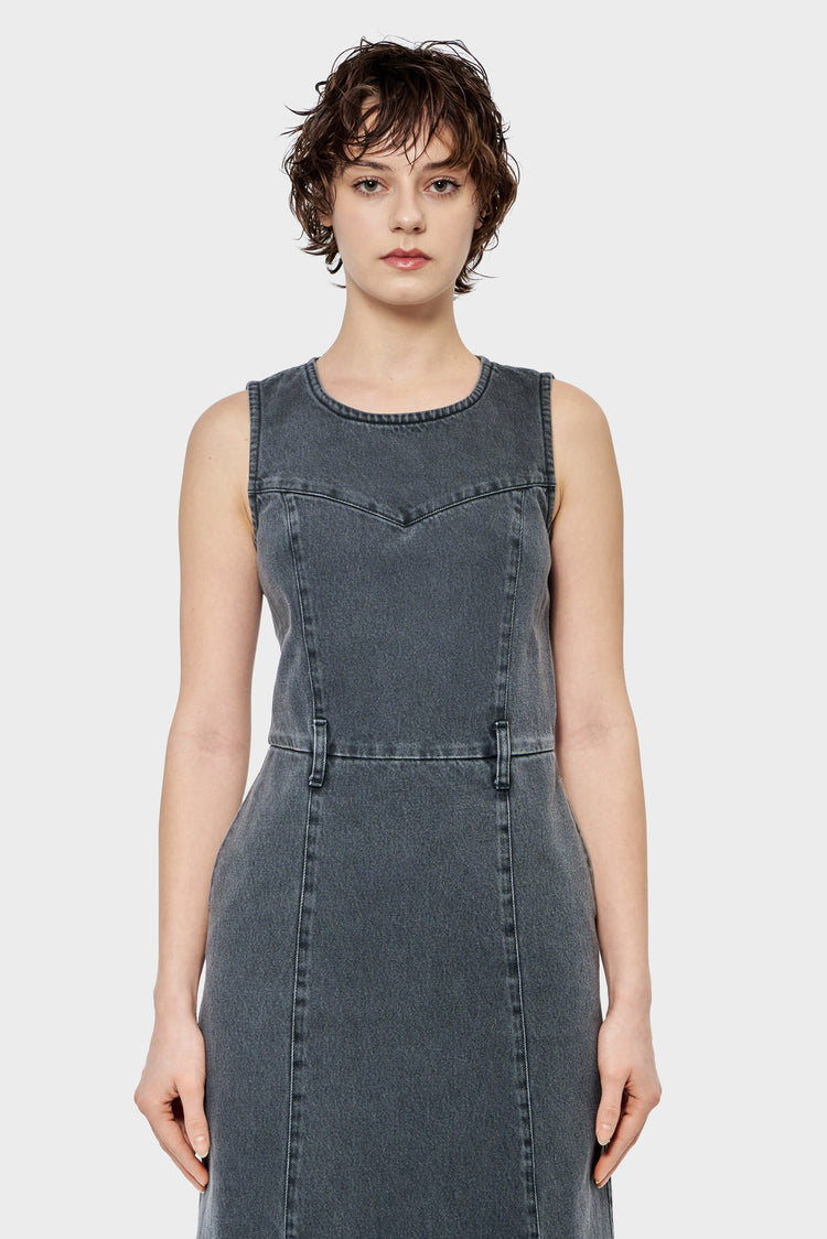 MAXI DRESS dress gray
