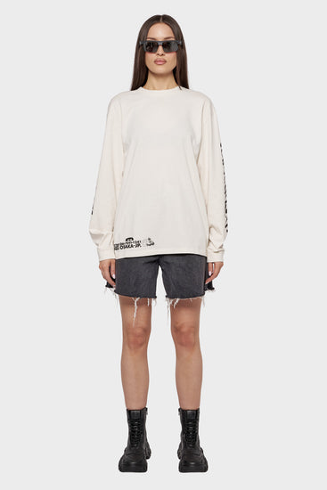 damskie#@Longsleeve KAIBUTSU IZAKAYA biała