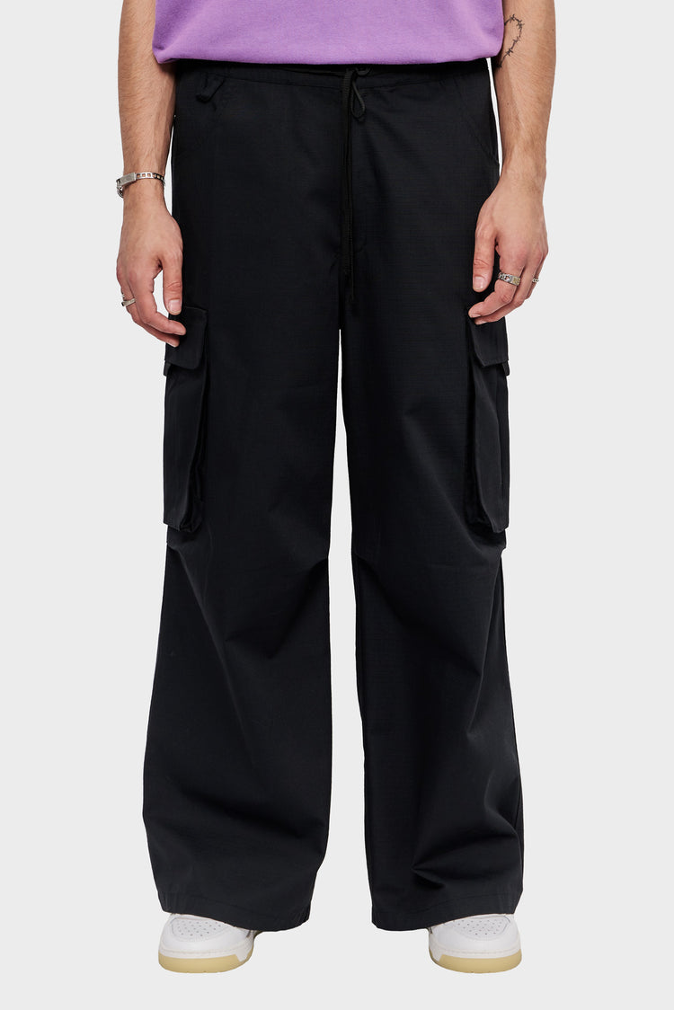 meskie#@Spodnie CARGO BAGGY czarne