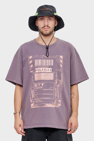 meskie#@Koszulka RUSH OVERSIZE fioletowa