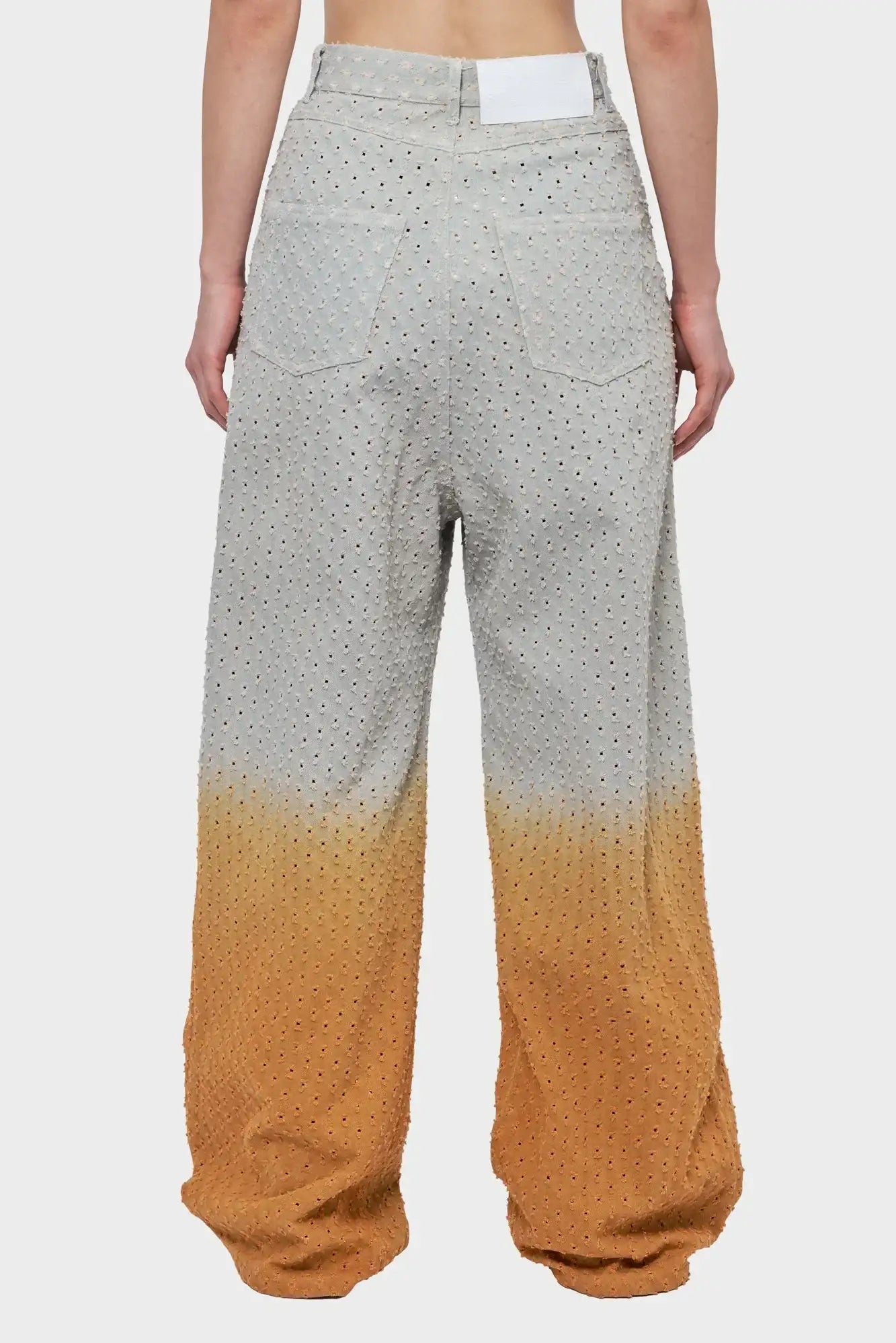 DENIM JEANS trousers light blue/orange