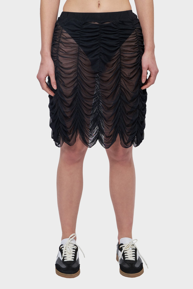 Spódnica MESH DRAPE SKIRT czarna