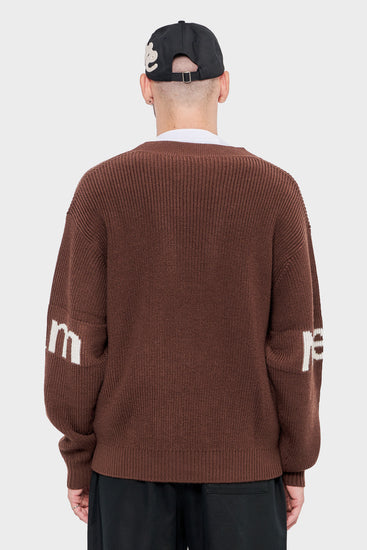 meskie#@Sweter CARDIGAN brązowy
