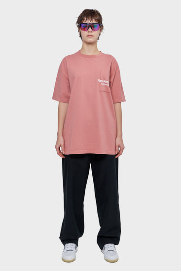 damskie#@Koszulka THROW POCKET TEE różowa