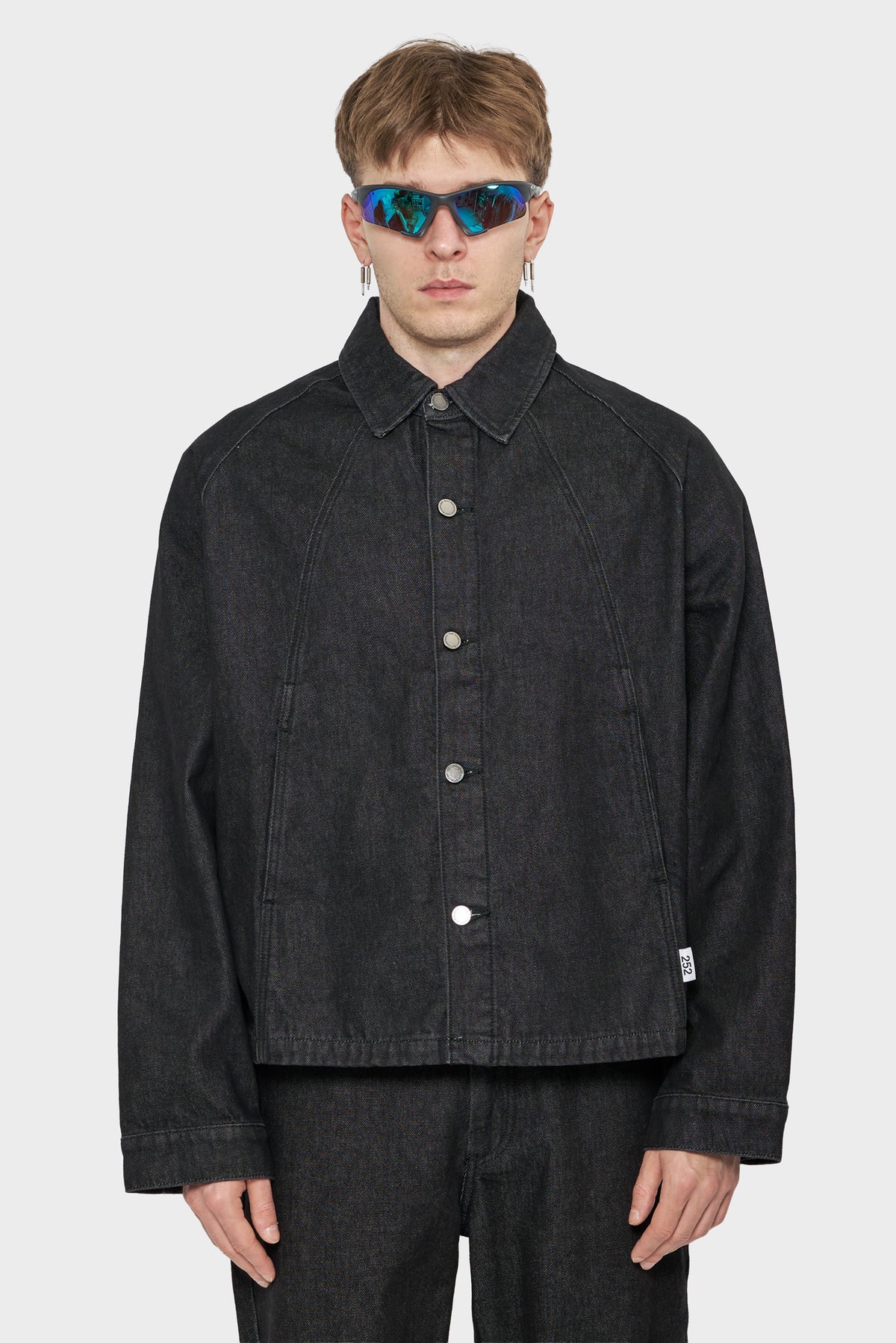 meskie#@Kurtka DENIM OVERSHIRT czarna