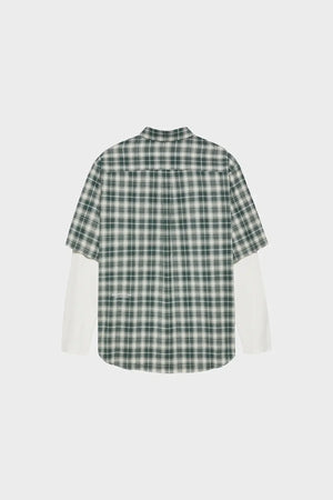 Koszula DOUBLE LAYER SHIRT zielona