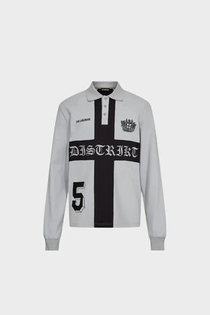 Longsleeve DISTRIKT POLO LS szare