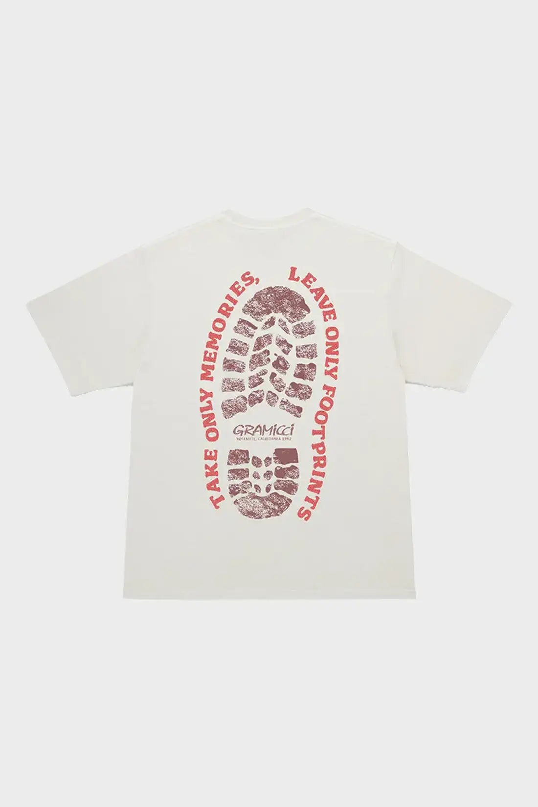 Koszulka FOOTPRINTS TEE PIGMENT DYED kremowa