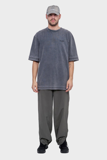 meskie#@Koszulka LAYERED TEE ciemnoszara