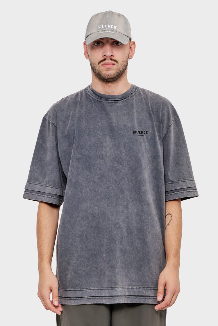 meskie#@Koszulka LAYERED TEE ciemnoszara