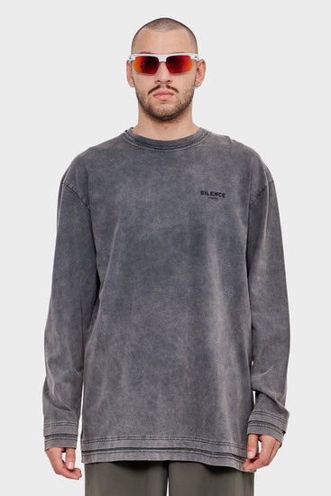 meskie#@Longsleeve LAYERED ciemnoszary