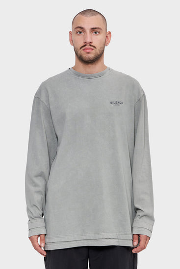 meskie#@Longsleeve LAYERED szary