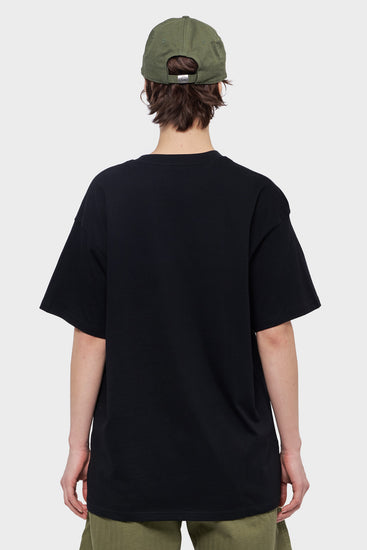 damskie#@Koszulka SCRIPT EMBROIDERY czarna