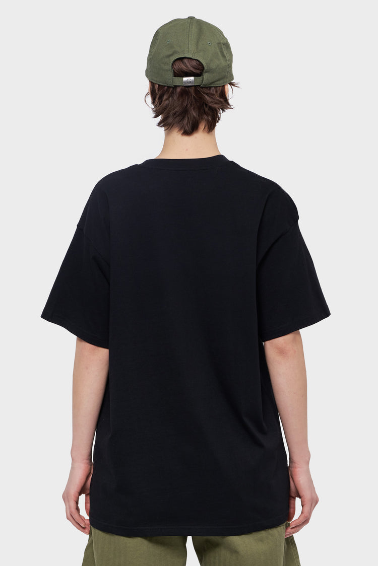 damskie#@Koszulka SCRIPT EMBROIDERY czarna