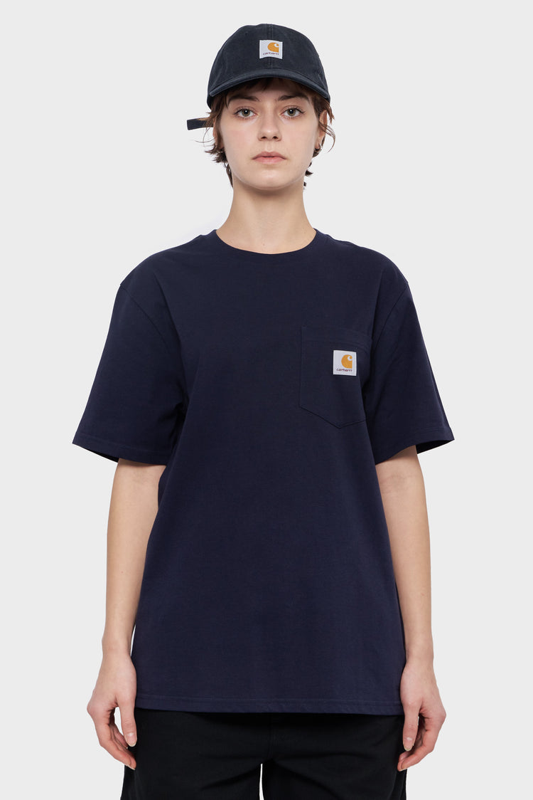 damskie#@Koszulka POCKET T-SHIRT granatowa