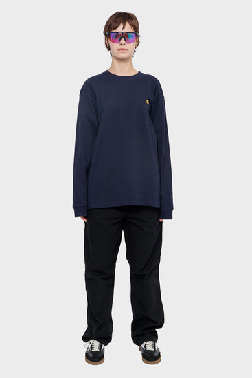 damskie#@Longsleeve CHASE granatowy