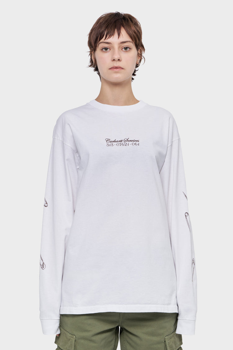 damskie#@Longsleeve SAFETY PIN biały