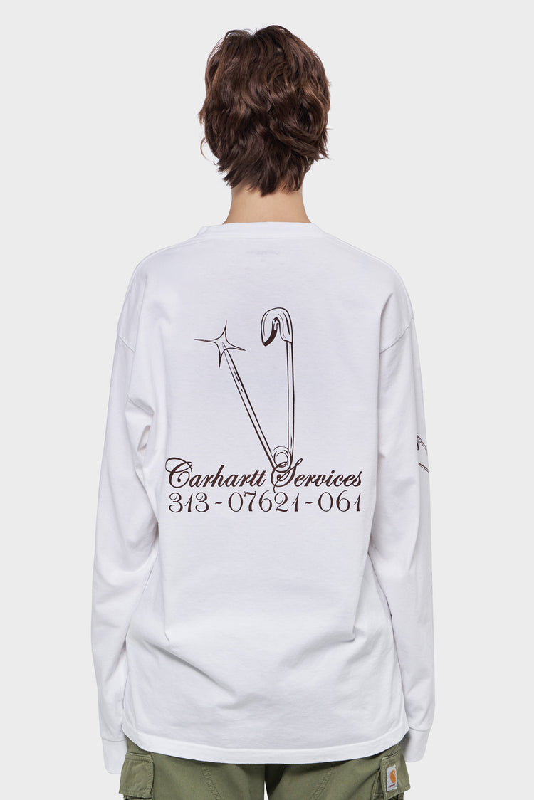 damskie#@Longsleeve SAFETY PIN biały