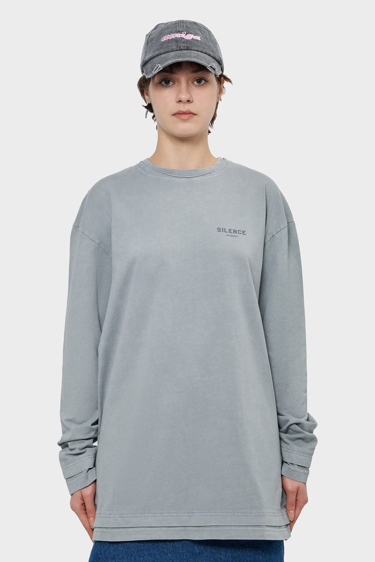 damskie#@Longsleeve LAYERED szary