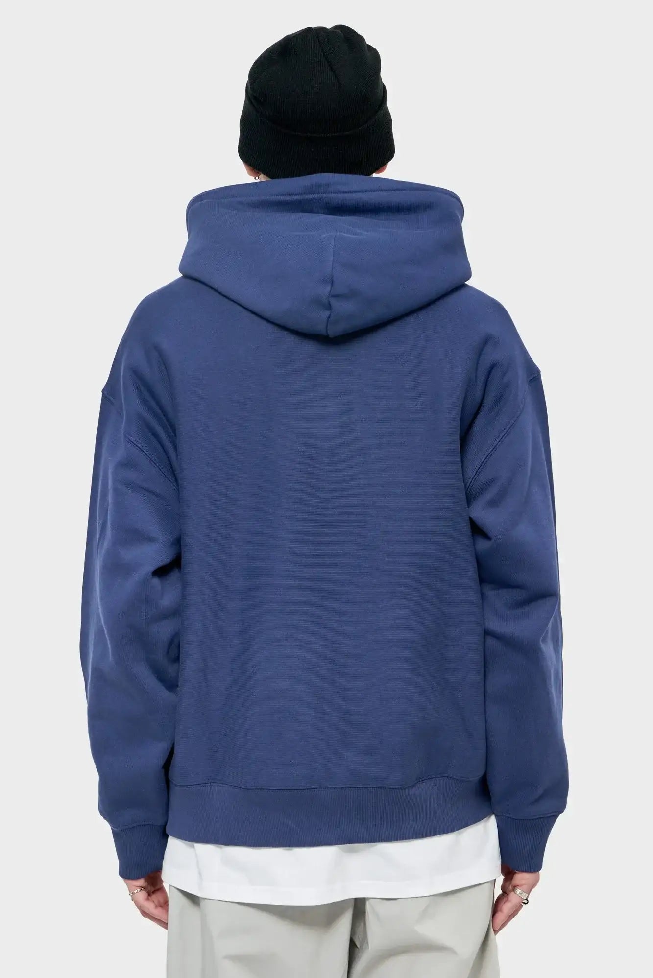 meskie#@Bluza LABEL SCRIPT granatowa